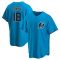 Miami Marlins #18 Griffin Conine Player Blue HOLBERT Home Game Stitched Jerseys