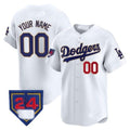 Custom Los Angeles Dodgers 2024 Spring Training Patch Vapor Premier Limited Jersey ¨C White HOLBERT