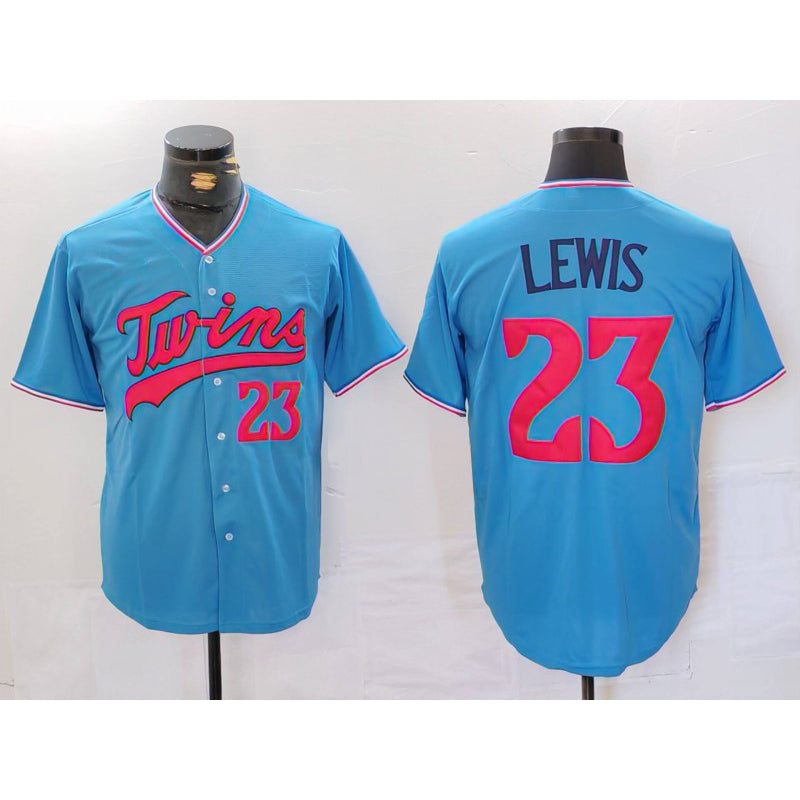 Minnesota Twins #23 Royce Lewis Blue HOLBERT Cool Base Stitched Jersey
