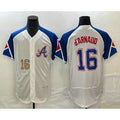 Atlanta Braves #16 Travis dArnaud Number White HOLBERT 2023 City Connect Flex Base Stitched Jersey