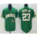 San Diego Padres #23 Fernando Tatis Jr Number Green HOLBERT Cool Base Stitched Jersey