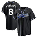 Los Angeles Dodgers #8 Enrique Hern¨¢ndez Player Black HOLBERT Carbon Limited Home Stitched Jerseys