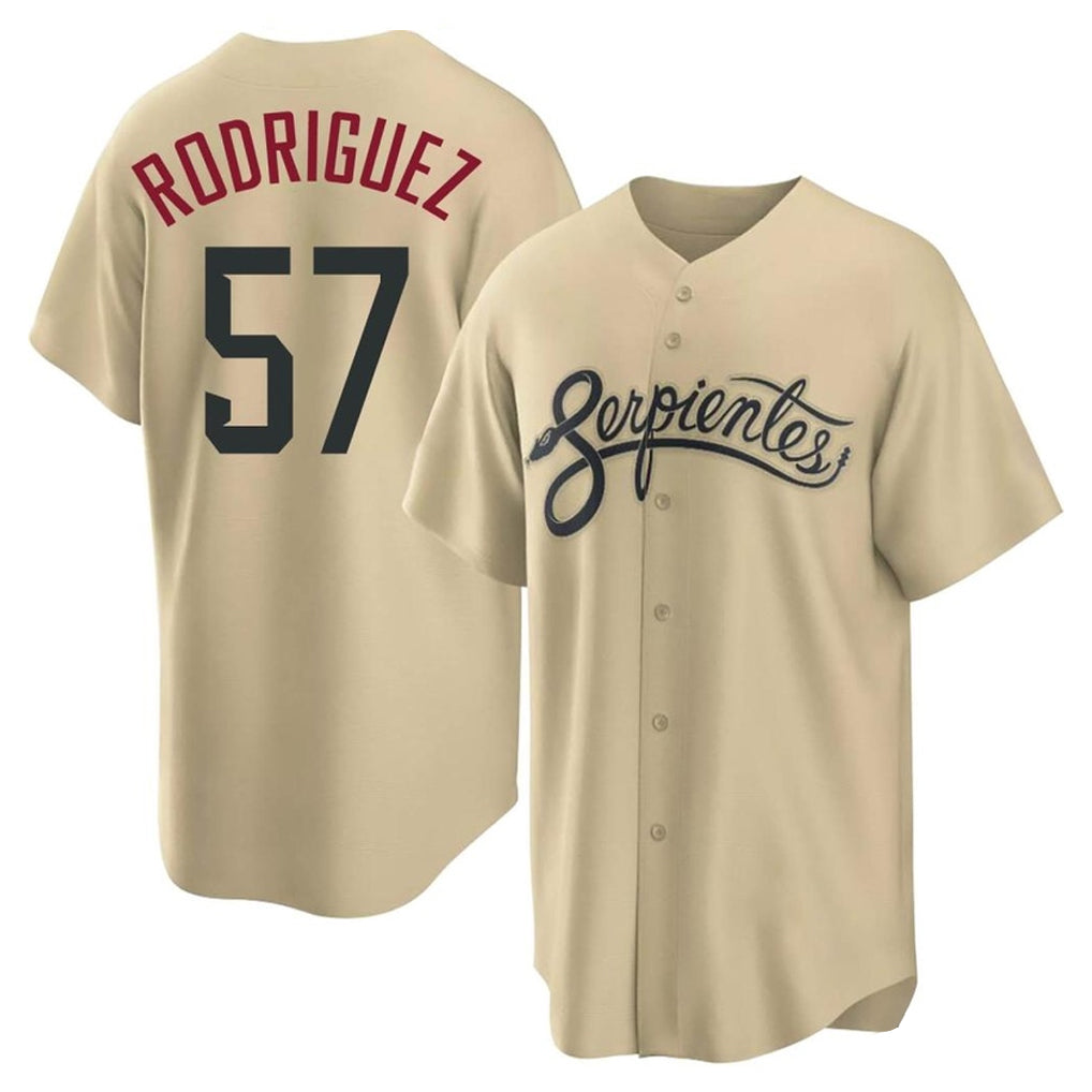 Arizona Diamondbacks #57 Eduardo Rodriguez Player Tan HOLBERT City Connect Home Game Stitched Jerseys