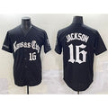 Kansas City Royals #16 Bo Jackson Black HOLBERT 'Gothic Crown Edition' Vapor Premier Limited Stitched Jersey