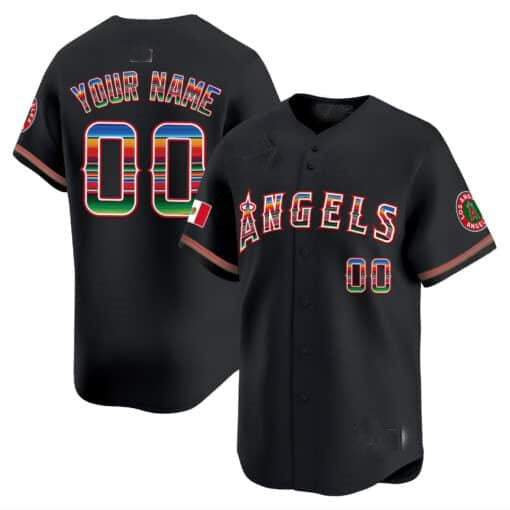 Custom Los Angeles Angels Mexico Vapor Premier Limited Jersey ¨C Black HOLBERT