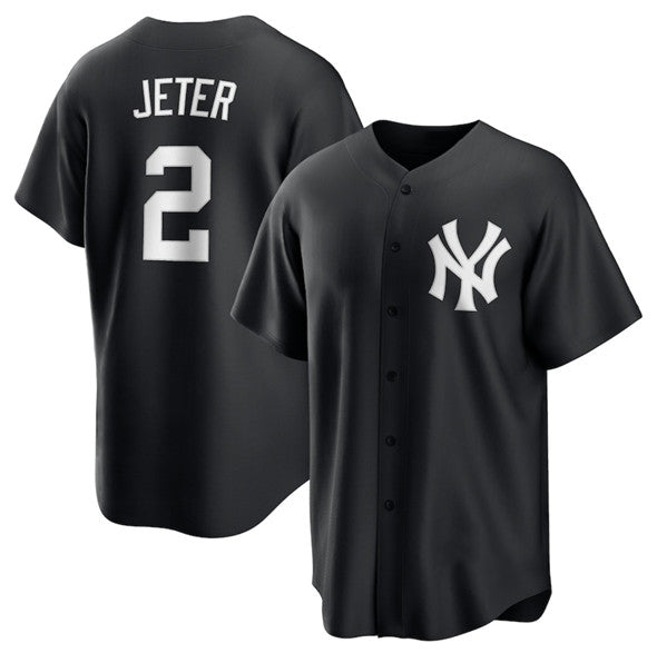 New York Yankees #2 Derek Jeter Black HOLBERT Lights Out Limited Stitched Jersey
