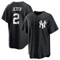 New York Yankees #2 Derek Jeter Black HOLBERT Lights Out Limited Stitched Jersey