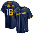 Milwaukee Brewers #16 Blake Perkins Player Navy HOLBERT Home Game Stitched Jerseys