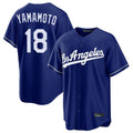 Los Angeles Dodgers #18 Yoshinobu Yamamoto Player Royal HOLBERT Game Stitched Jerseys