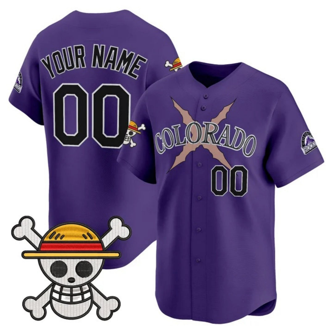 Custom Colorado Rockies x One Piece Purple HOLBERT Vapor Premier Limited Jersey - Stitched