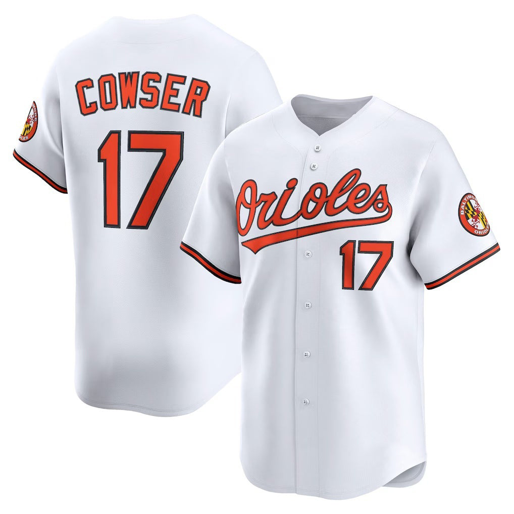 Baltimore Orioles #17 Colton Cowser White HOLBERT Home Limited Player Jersey