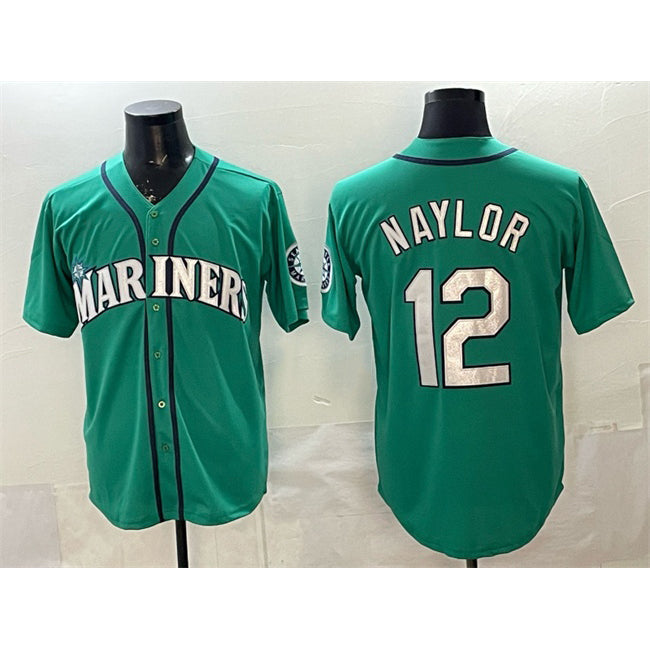 Seattle Mariners #12 Josh Naylor Aqua HOLBERT Limited Stitched jersey