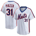 New York Mets #31 Mike Piazza White HOLBERT Throwback Cooperstown Collection Limited Jersey