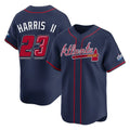 Atlanta Braves #23 Michael Harris II Player Navy HOLBERT 2025 Speedway Classic Home Game Stitched Jerseys