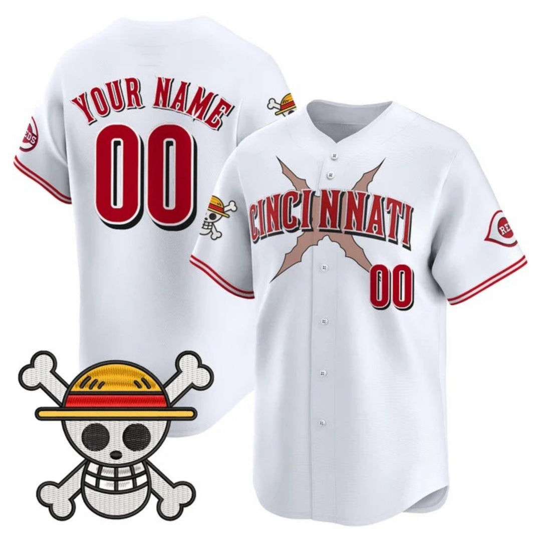 Custom Cincinnati Reds x One Piece White HOLBERT Vapor Premier Limited Jersey - Stitched