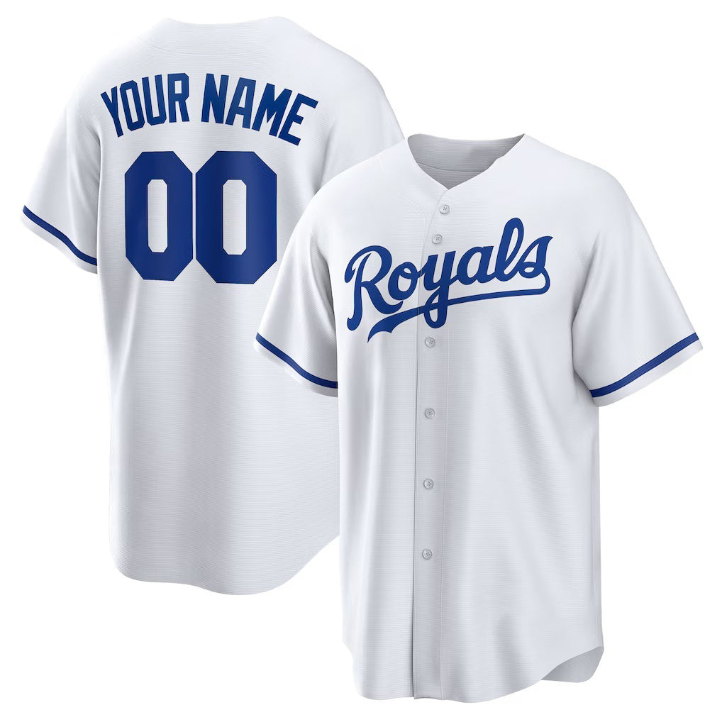 Custom Kansas City Royals White HOLBERT Replica Jersey