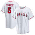 Los Angeles Angels #5 Albert Pujols White HOLBERT Home Retired Player Replica Jersey