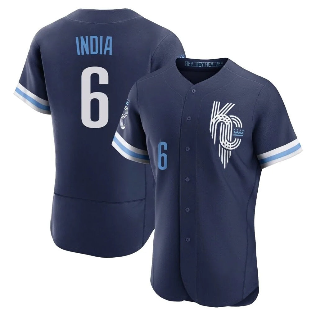 Kansas City Royals #6 Jonathan India Player Navy HOLBERT City Connect Limited Elite Home Stitched Jerseys