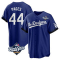 Los Angeles Dodgers #44 Andy Pages Player Royal HOLBERT World Series City Connect Home Game Stitched Jerseys