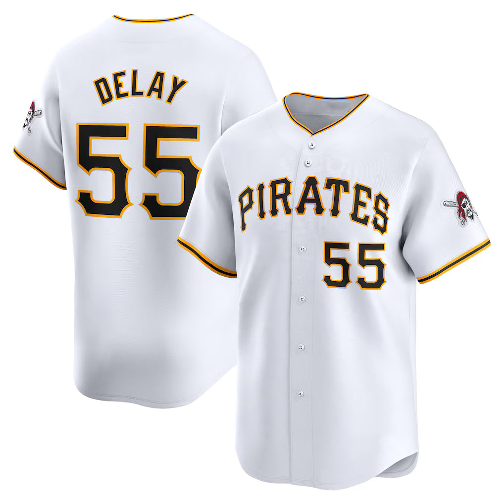 Pittsburgh Pirates #55 Jason Delay White HOLBERT Home Limited Player Jersey