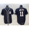 New York Yankees #11 Anthony Volpe Black White HOLBERT Cool Base Stitched Jersey