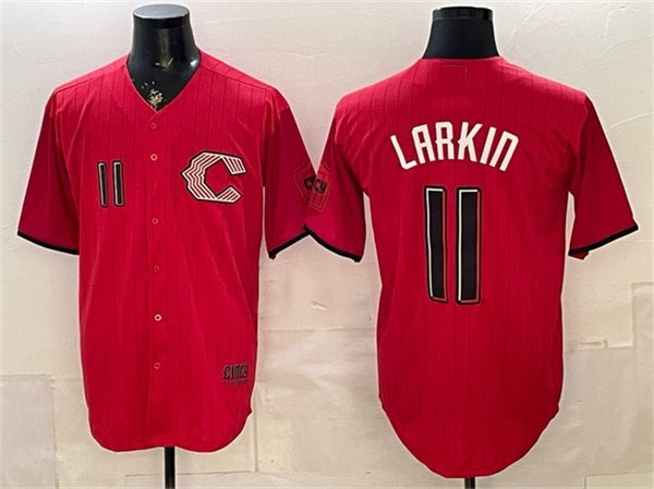 Cincinnati Reds #11 Barry Larkin Red HOLBERT 2026 City Connect Stadium Stitched Jersey