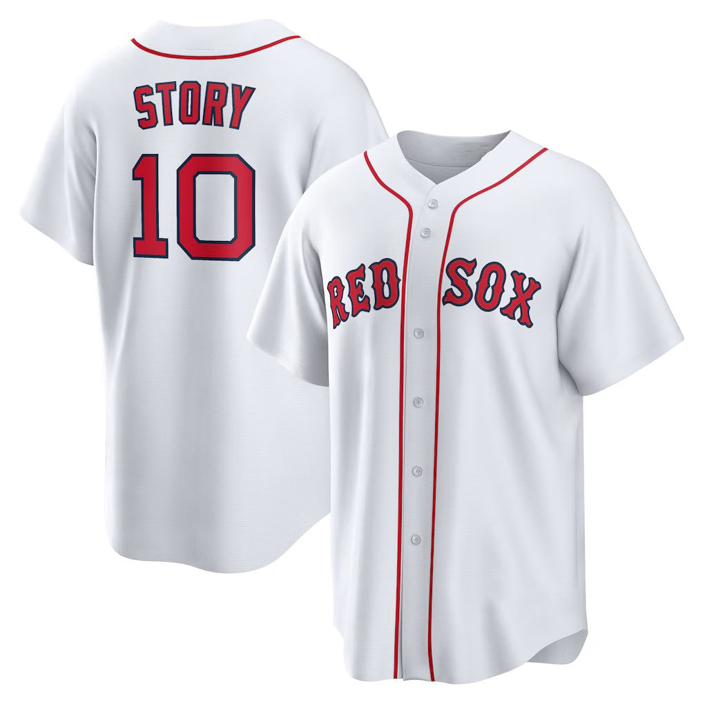 Boston Red Sox #10 Trevor Story White HOLBERT Home Replica Jersey
