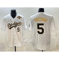 Los Angeles Dodgers #5 Freddie Freeman White Gold HOLBERT 2025 World Series Limited Stitched Jersey
