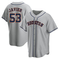 Houston Astros #53 Cristian Javier Player Gray HOLBERT Home Game Stitched Jerseys