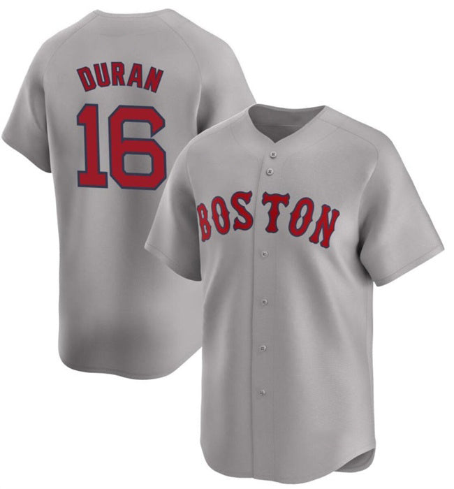 Boston Red Sox #16 Jarren Duran Gray HOLBERT 2024 Away Limited Stitched Jersey