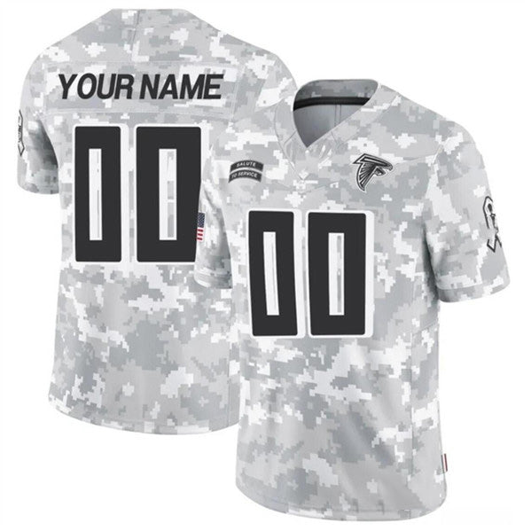 Custom A.Falcons Active Player 2024 F.U.S.E Arctic Camo HOLBERT Salute to Service Limited Stitched Jersey