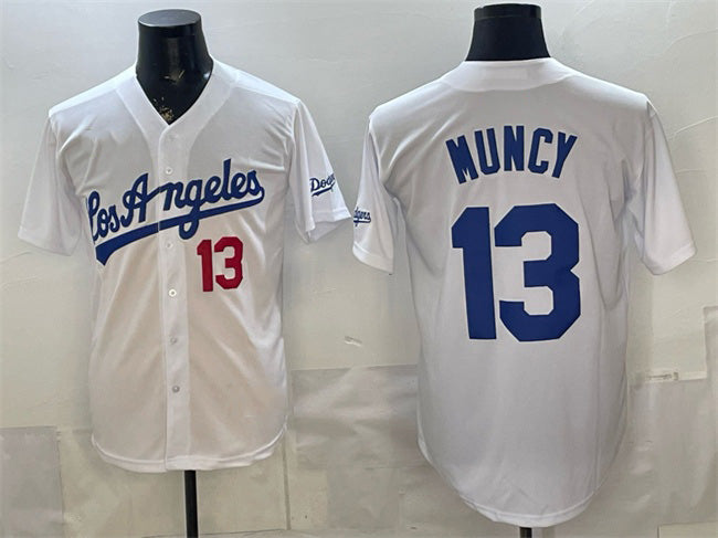 Los Angeles Dodgers #13 Max Muncy White HOLBERT Alternate Stadium Stitched Jersey