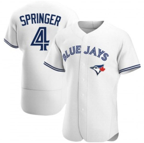 Toronto Blue Jays #4 George Springer White HOLBERT Flex Base Stitched Jersey