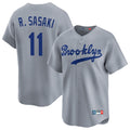 Los Angeles Dodgers #11 Roki Sasaki Player Gray HOLBERT Game Limited Home Stitched Jerseys