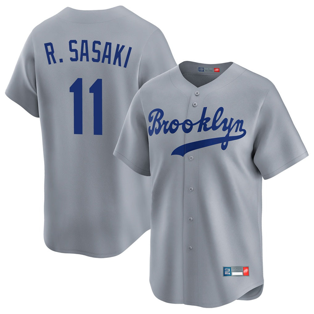 Los Angeles Dodgers #11 Roki Sasaki Player Gray HOLBERT Game Limited Home Stitched Jerseys
