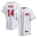 Cincinnati Reds #14 Pete Rose Player White HOLBERT Game Home Stitched Jerseys