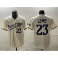 Minnesota Twins #23 Royce Lewis Number Cream HOLBERT Cool Base Stitched Jersey 2