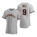 San Francisco Giants #9 Brandon Belt Gray HOLBERT Road Jersey