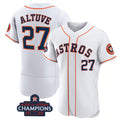 Houston Astros #27 Jose Altuve White HOLBERT 2022 World Series Champions Flex Base Stitched Jersey