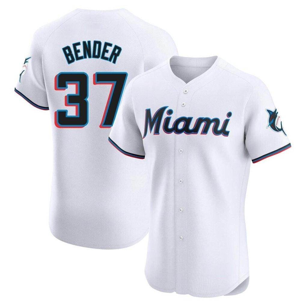 Miami Marlins #37 Anthony Bender Player White HOLBERT Home Limited Elite Stitched Jerseys
