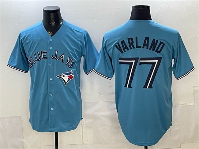 Toronto Blue Jays #77 Louis Varland Blue HOLBERT Stitched Jersey