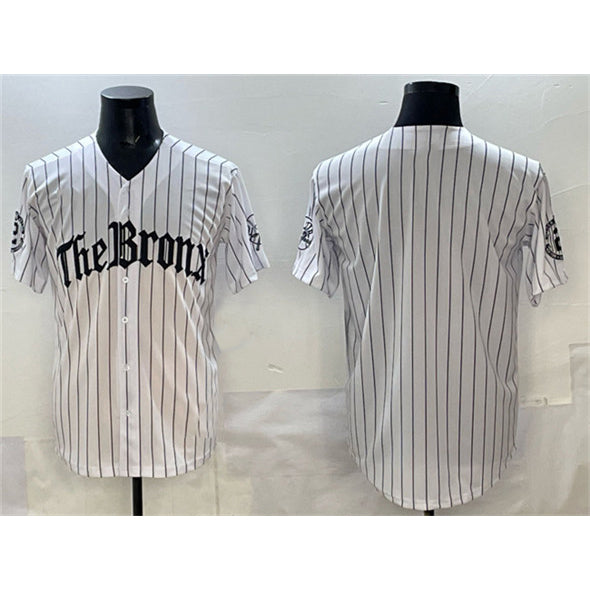 New York Yankees Blank White HOLBERT Pinstripe 'Gothic Legacy Edition' Vapor Premier Limited Stitched Jersey