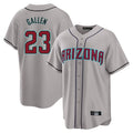 Arizona Diamondbacks #23 Zac Gallen Player Gray HOLBERT Road Home Game Stitched Jerseys