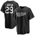 Minnesota Twins #29 Rod Carew Player Black HOLBERTHome Game Stitched Jerseys