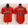 Houston Astros #44 Yordan Alvarez Orange HOLBERT With Patch Cool Base Stitched Jersey