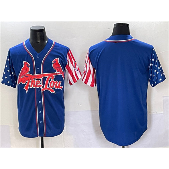 St. Louis Cardinals Blank Royal HOLBERT Independence Day Vapor Premier Limited Stitched Jersey