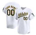 Custom Oakland Athletics Active Player White HOLBERT Home Limited Stitched Jersey