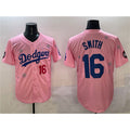 Los Angeles Dodgers #16 Will Smith Pink HOLBERT 2025 Tokyo Series Limited Stitched Jersey