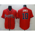 Atlanta Braves #10 Chipper Jones Red HOLBERT Stitched Cool Base Jersey
