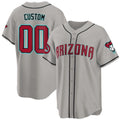 Custom Arizona Diamondbacks 2024 Cool Base Jersey ¨C Gray HOLBERT